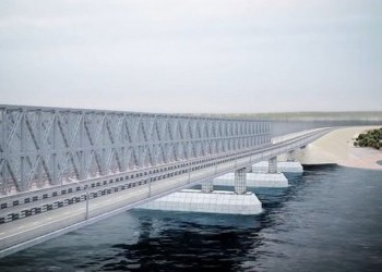 Установлена первая морская опора Керченского моста