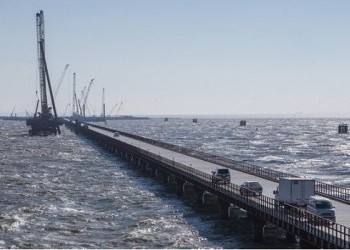 На крымском мосту выполнили годовой план по возведению опор