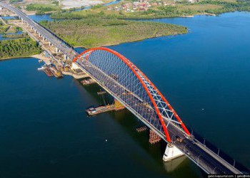 В Новосибирске открыт новый мост с самым большим арочным пролетом в СНГ