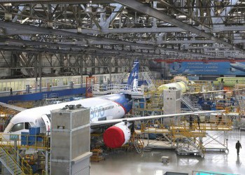 Сборка среднемагистральных пассажирских самолётов МС-21 на Иркутском авиационном заводе