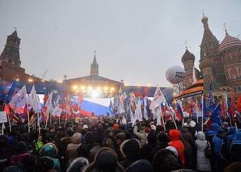 Около 100 тысяч человек пришли на митинг-концерт "Мы вместе" в Москве
