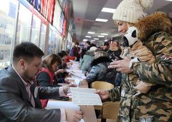 Явка на выборах президента России на 12:00 мск составила 34,72%